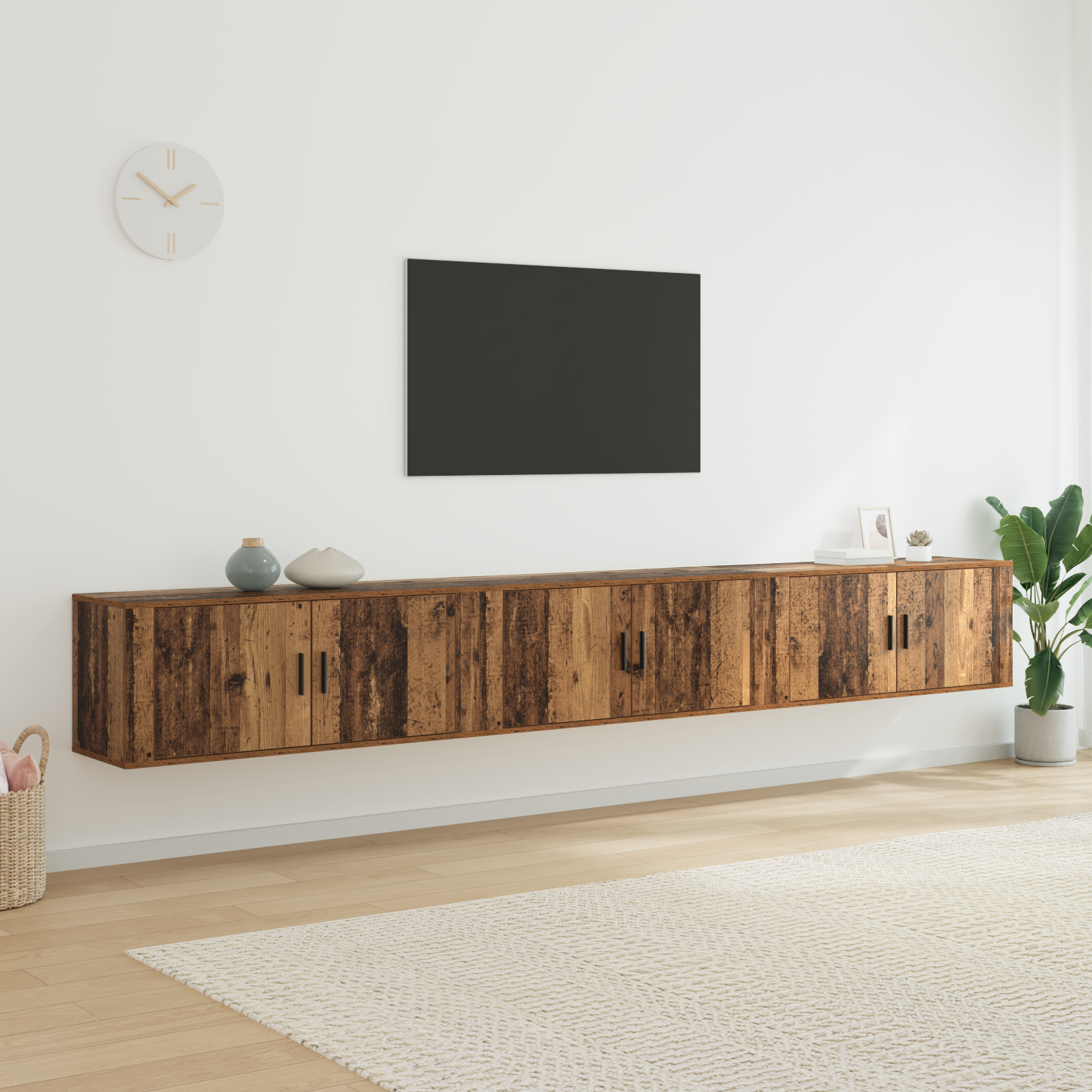 Sieninio televizoriaus kabineto komplektas 3 pcs