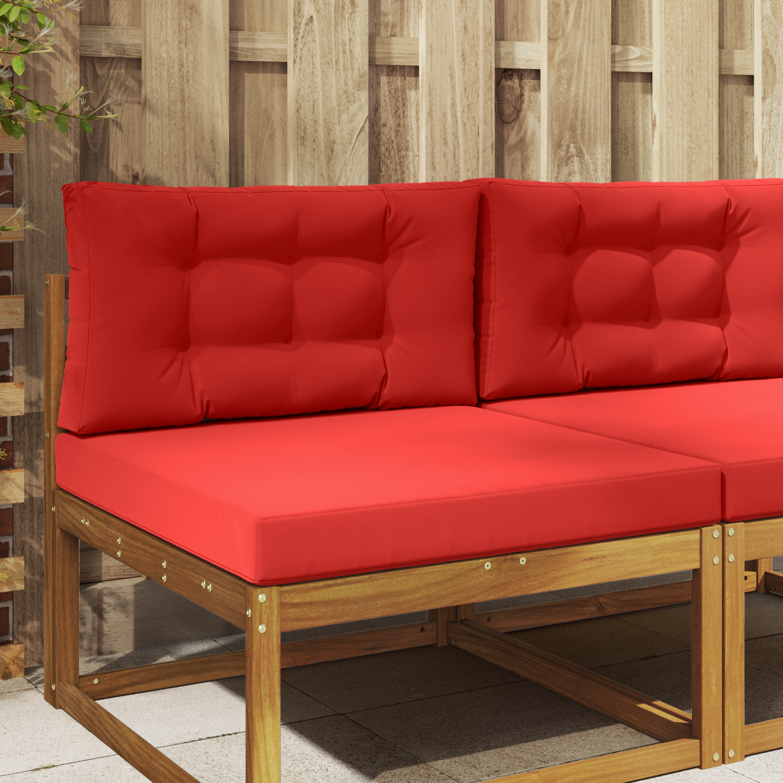Lauko sofa pagalvėlė 2 pcs Raudona Poliesteris