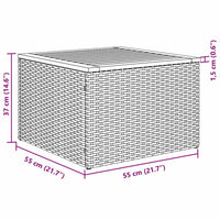 8 dalių sodo sofa komplektas su pagalvėlėmis Juodas Poli Ratanas Akacijos - Namų Idėja