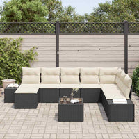 8 dalių sodo sofa komplektas su pagalvėmis Ruda poli ratanas - Namų Idėja