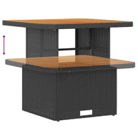 8 dalių sodo sofa su pagalvėmis Juoda Poli Rattan Akacija - Namų Idėja