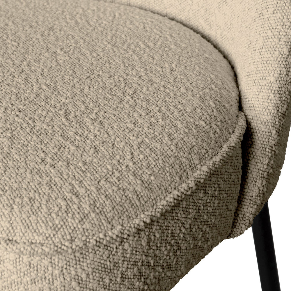 Valgomojo suoliukas VOGUE, boucle smėlio spalvos
