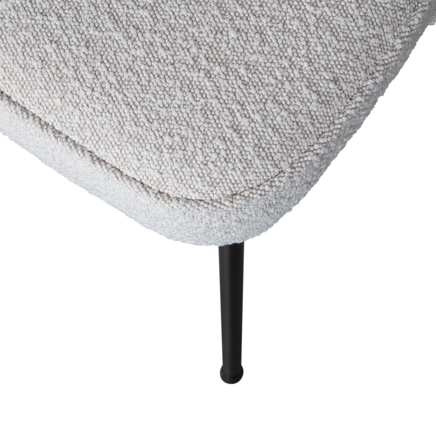 Valgomojo suoliukas VOGUE, boucle audinys, natūrali spalva