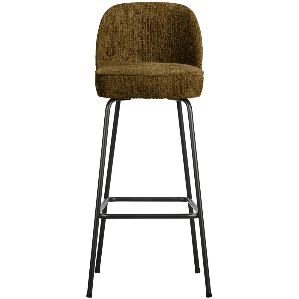 Baro kėdė VOGUE 80 cm, struktūrinis veliūras, žalvario spalvos