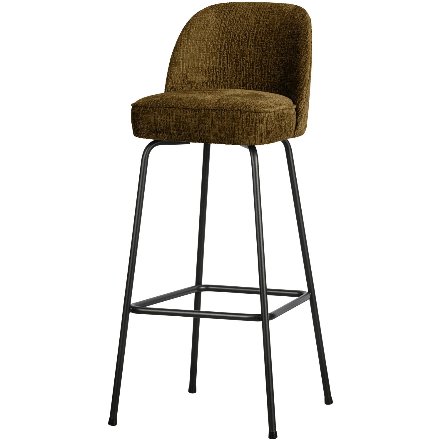 Baro kėdė VOGUE 80 cm, struktūrinis veliūras, žalvario spalvos