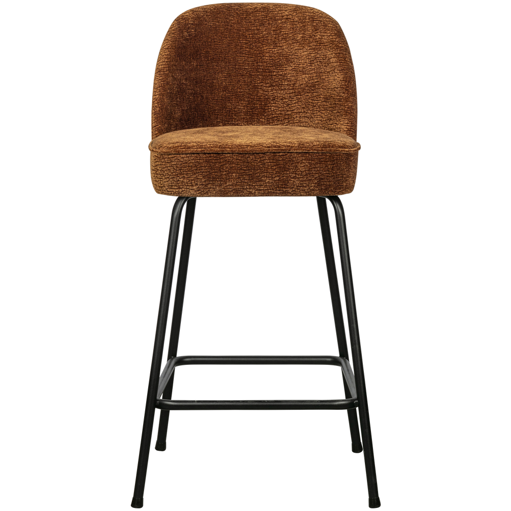 VOGUE BAR STOOL 65CM 3D CHENILLE MID BROWN