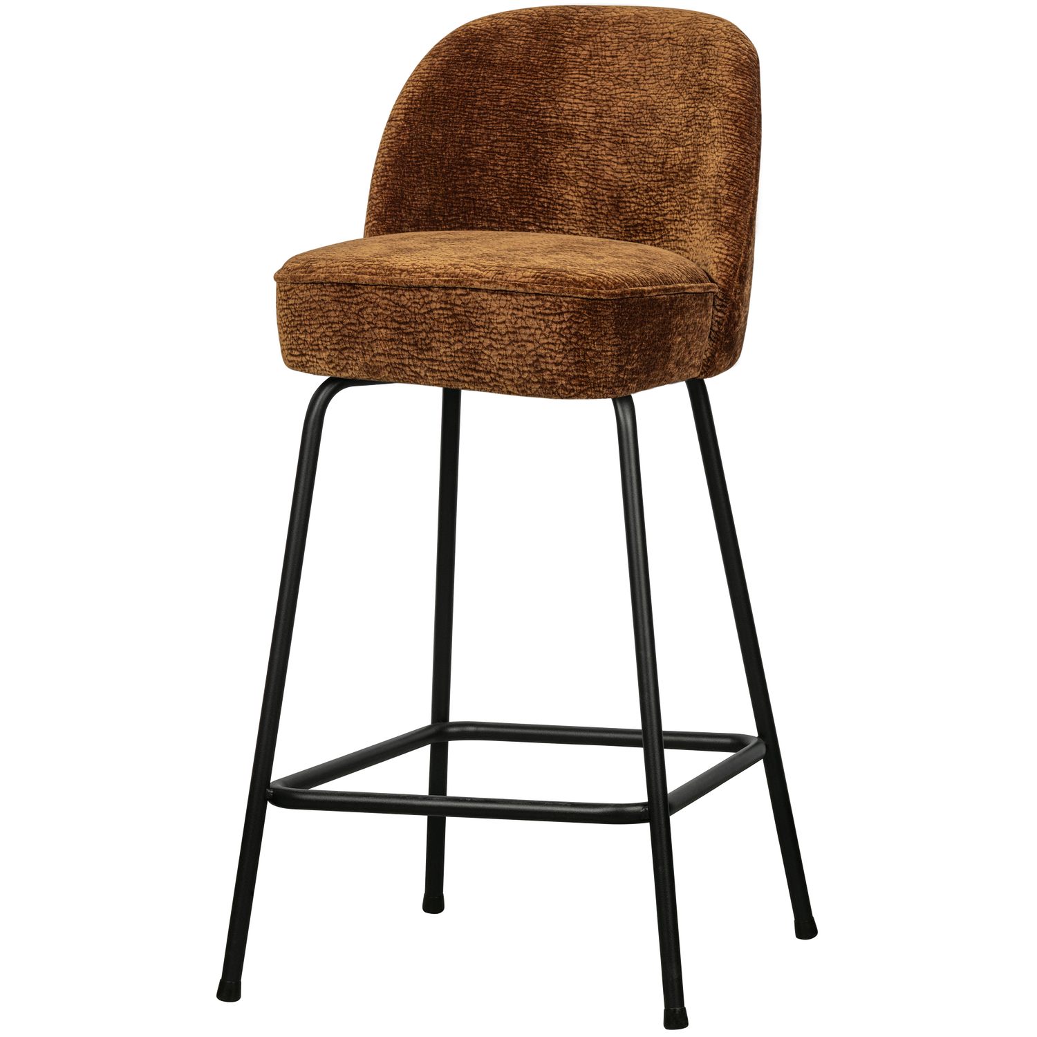 VOGUE BAR STOOL 65CM 3D CHENILLE MID BROWN
