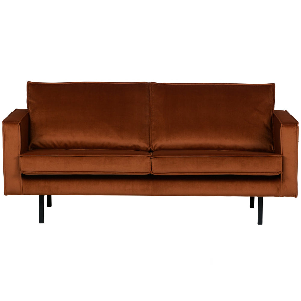 Sofa RODEO, 2.5-seater, velvet fabric, rust color