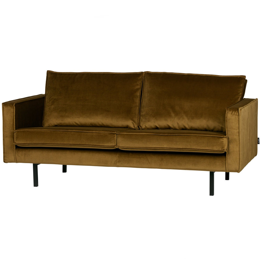 RODEO sofa, 2.5-seater, velvet fabric, honey colour