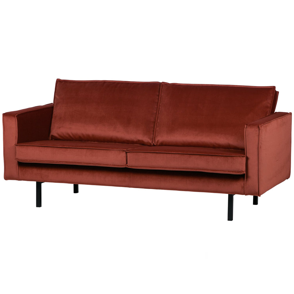 Sofa RODEO, 2.5-seater, velvet fabric, Chestnut color