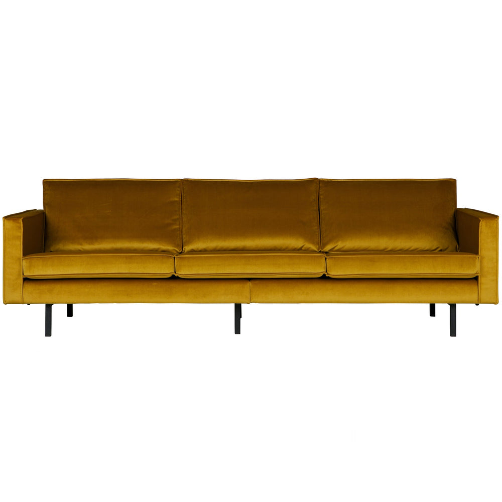 Sofa RODEO, 3-seater, velour fabric, Ocher color