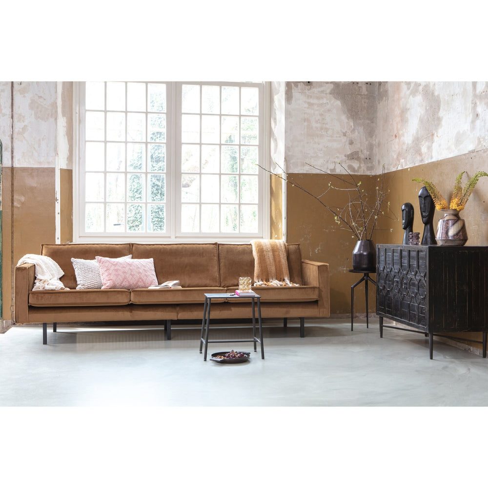 Sofa RODEO, 3-seater, velvet fabric, honey color