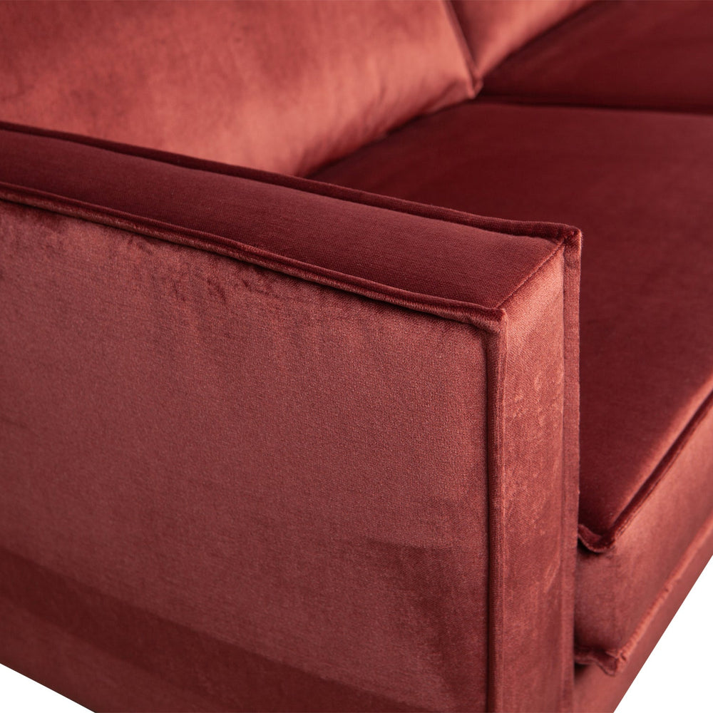 Corner sofa RODEO, right, velvet, Chestnut
