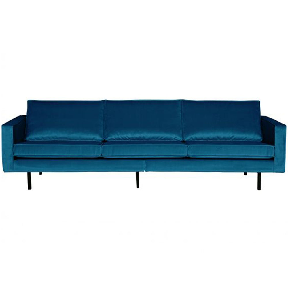 Sofa RODEO, 3 vietos, veliūro audinys, mėlyna spalva