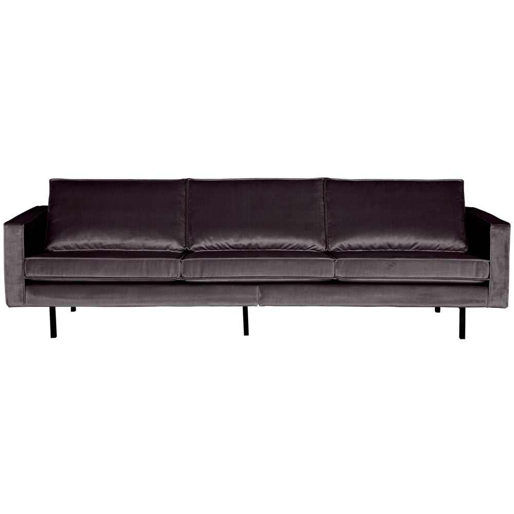 Sofa RODEO, 3 vietos, veliūro audinys, antracito spalva