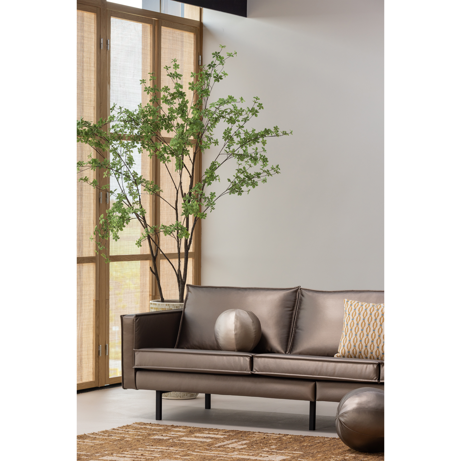 Sofa RODEO, 3 vietos, veliūro audinys, vario ruda spalva