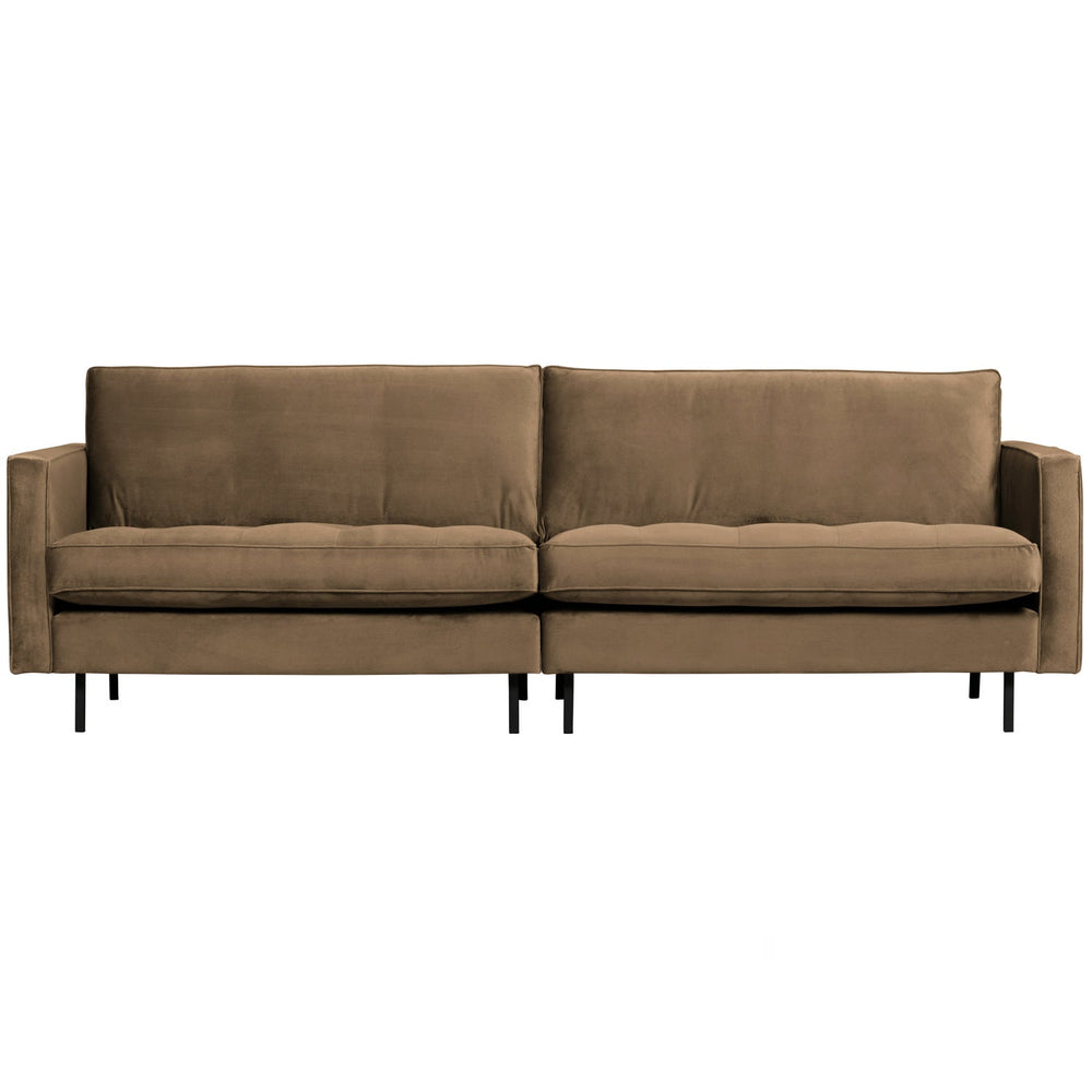 Klasikinė sofa RODEO, 3 vietos, veliūro audinys, Taupe spalva