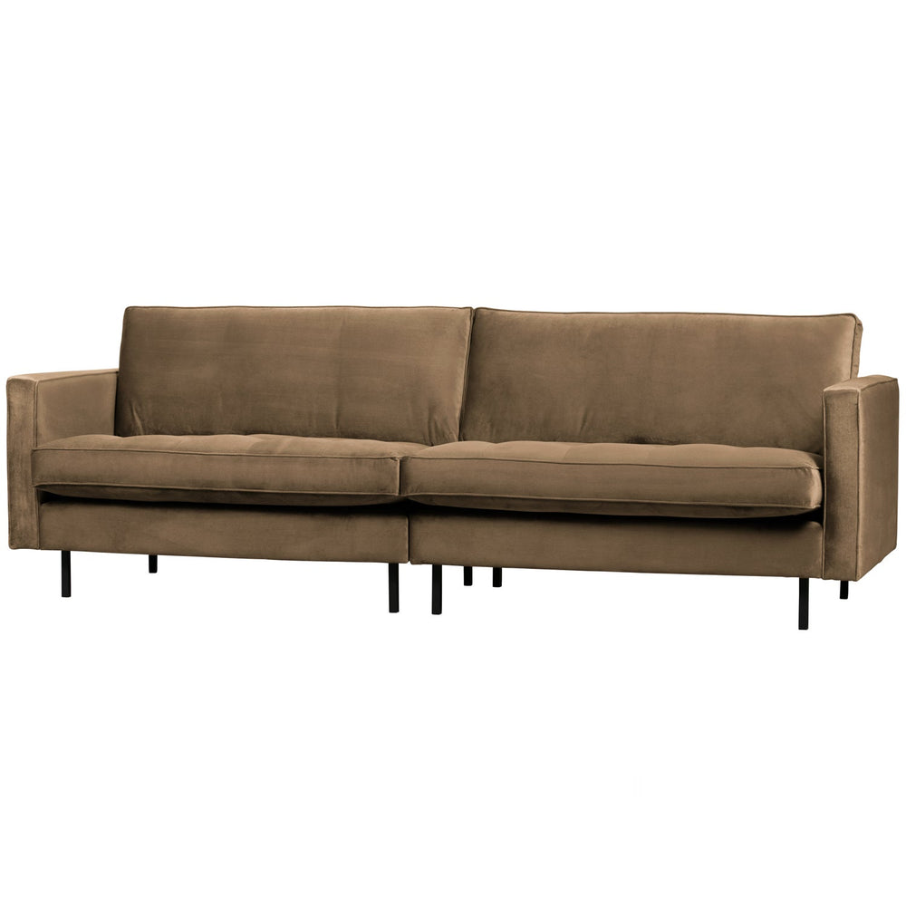 Klasikinė sofa RODEO, 3 vietos, veliūro audinys, Taupe spalva