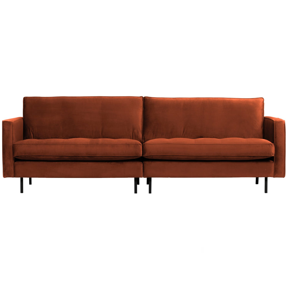 Klasikinė sofa RODEO, 3 vietos, veliūro audinys, rūdžių spalva