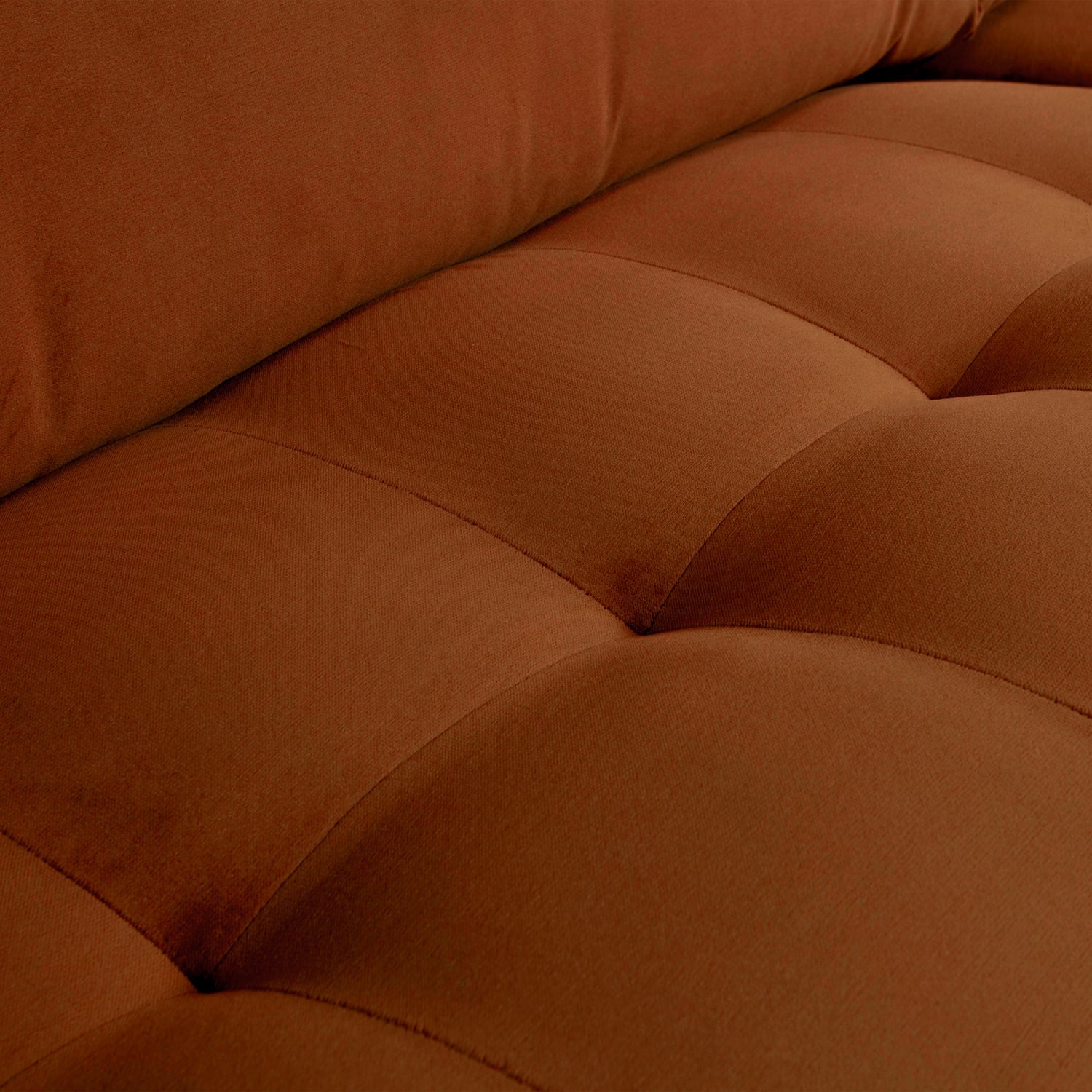 Klasikinė sofa RODEO, 2,5 vietos, veliūras, rūdžių spalva