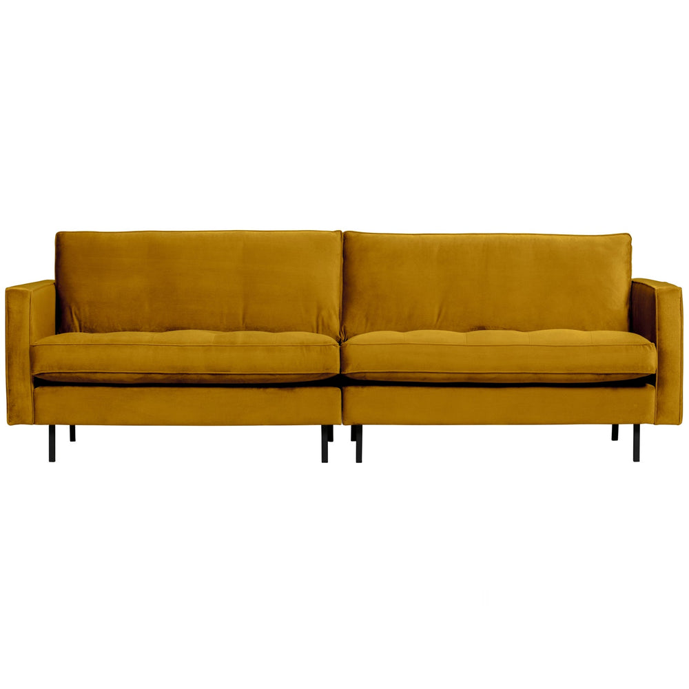 Klasikinė sofa RODEO, 3 vietos, veliūro audinys, Oker spalva