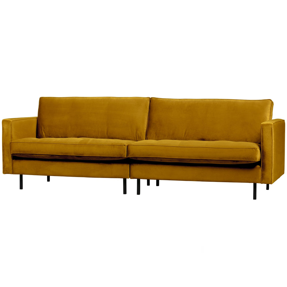 Klasikinė sofa RODEO, 3 vietos, veliūro audinys, Oker spalva