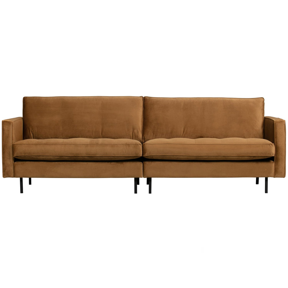 Klasikinė sofa RODEO, 3 vietos, veliūro audinys, medaus spalva