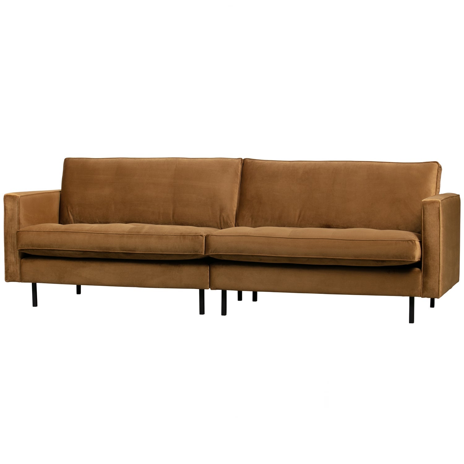 Klasikinė sofa RODEO, 3 vietos, veliūro audinys, medaus spalva