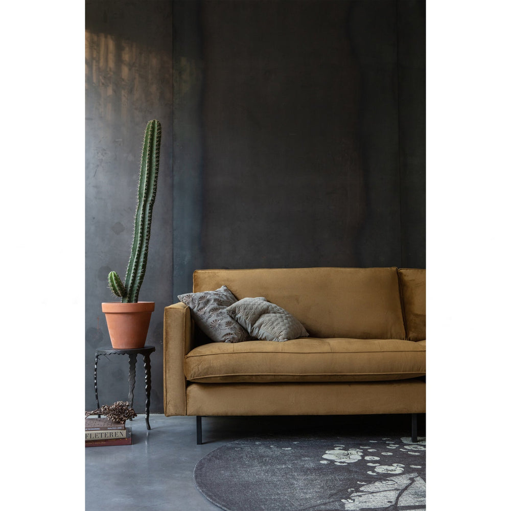 Klasikinė sofa RODEO, 3 vietos, veliūro audinys, medaus spalva