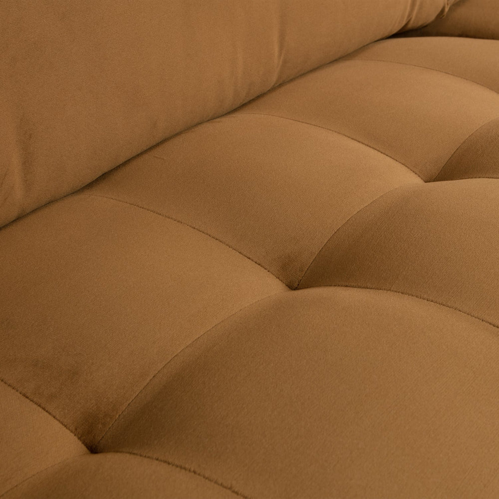 Classic sofa RODEO, 2.5-seater, velvet, honey color
