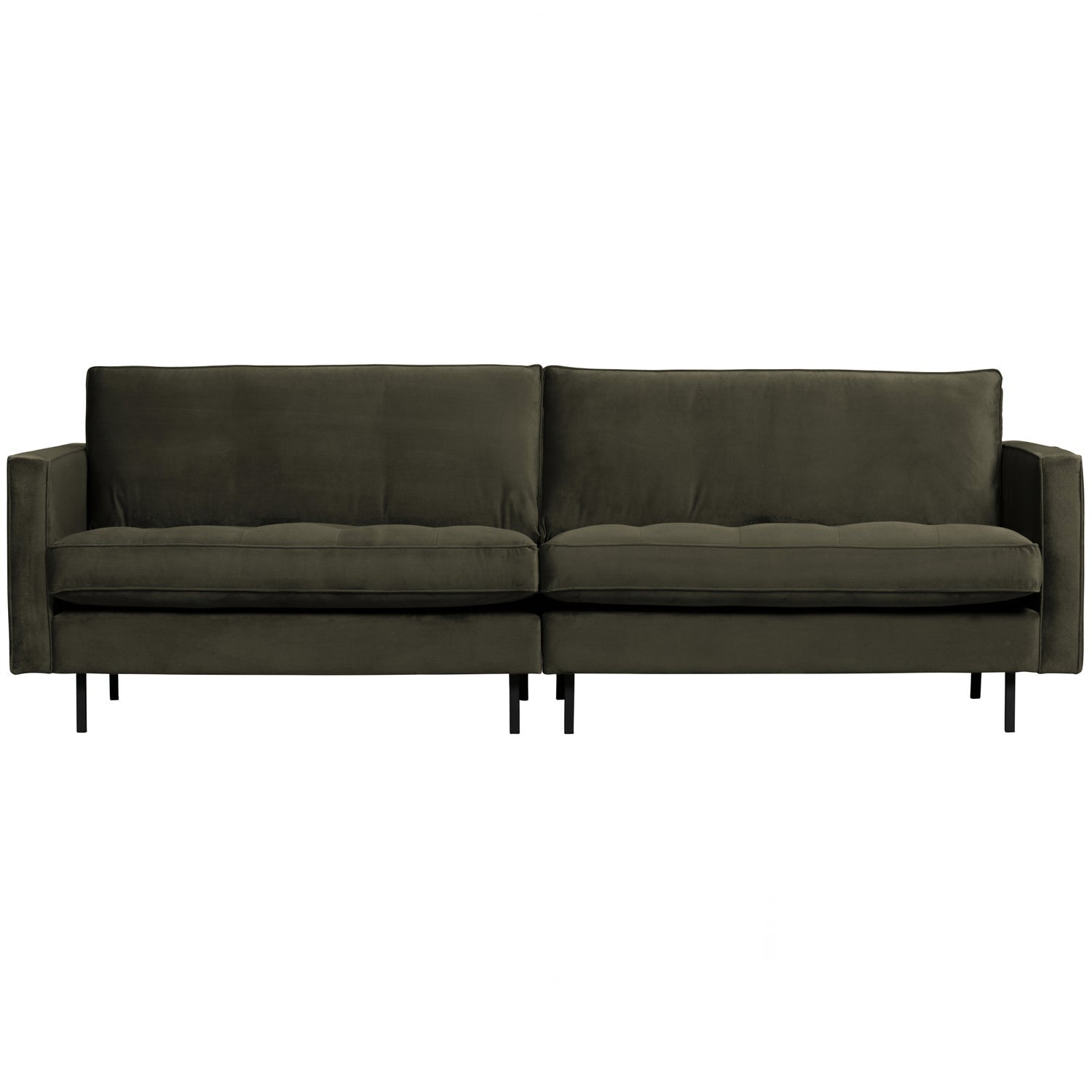 Klasikinė sofa RODEO, 3 vietos, veliūro audinys, tamsiai žalia