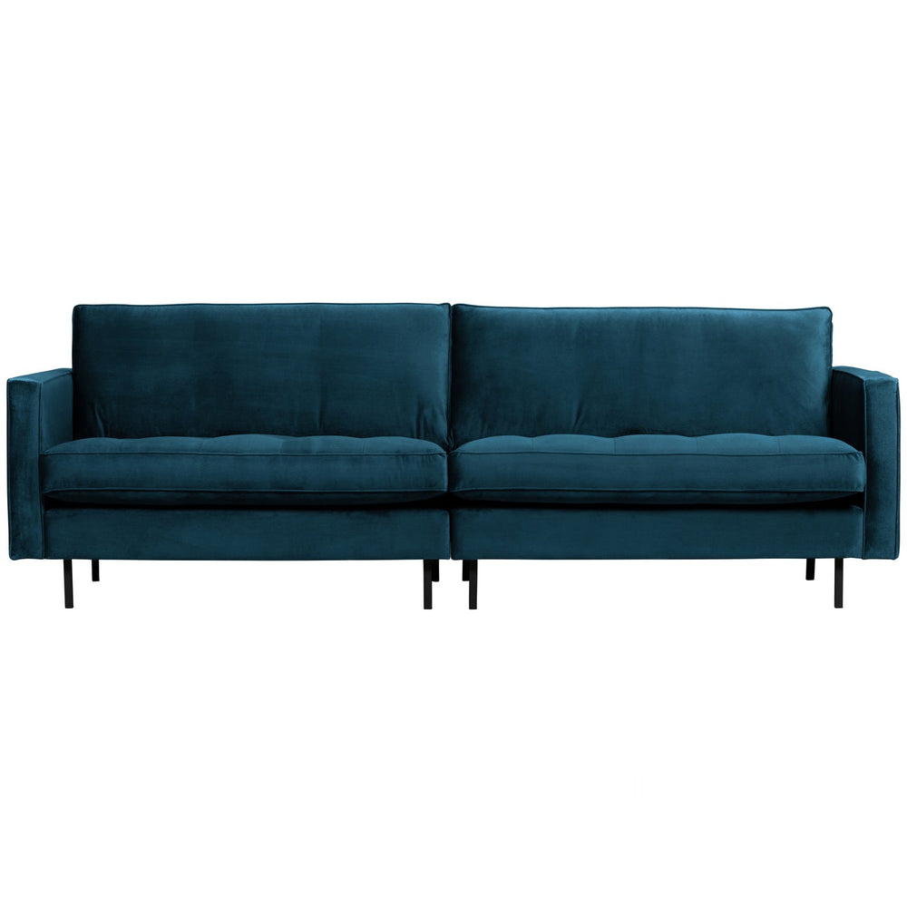Klasikinė sofa RODEO, 3 vietos, veliūro audinys, mėlyna spalva