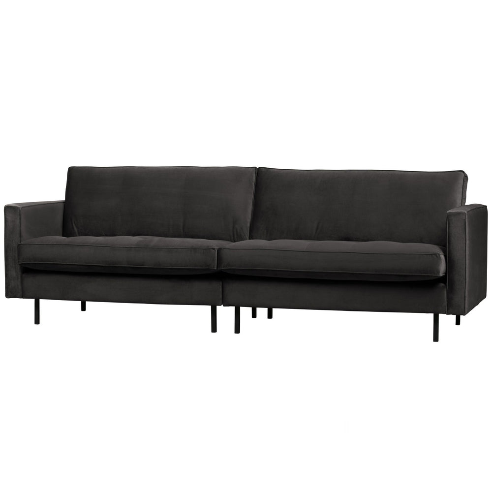 Klasikinė sofa RODEO, 3 vietos, veliūro audinys, antracito spalva