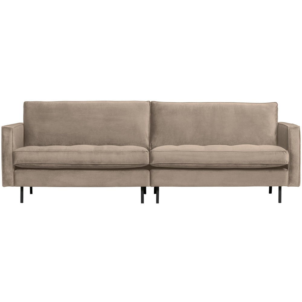 Klasikinė sofa RODEO, 3 vietos, veliūro audinys, Khaki spalva