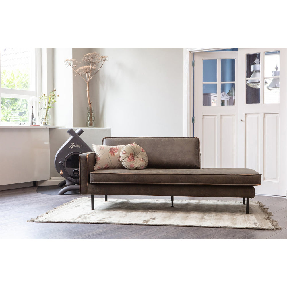 Sofa RODEO, left, eco-leather, khaki color