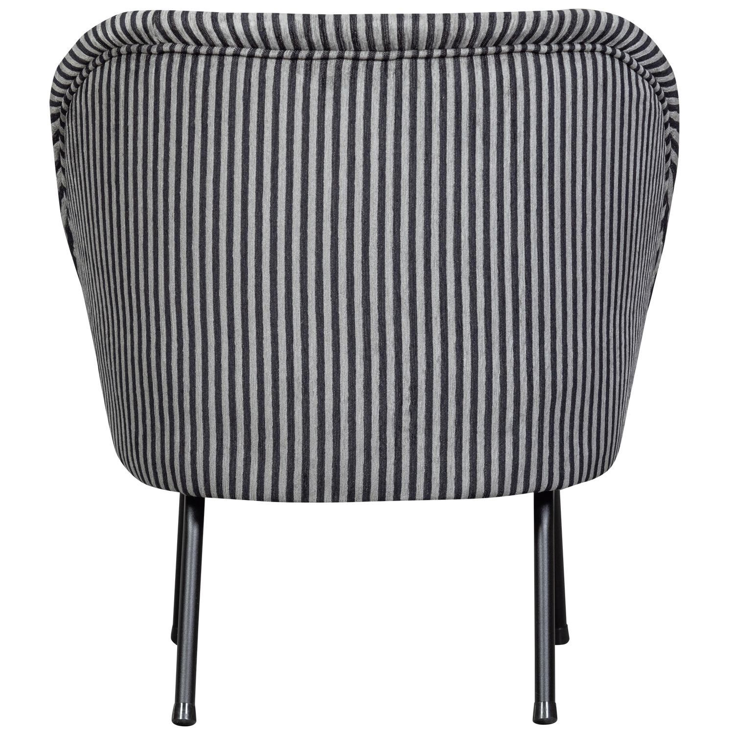 Armchair VOGUE, striped fabric, black/grey
