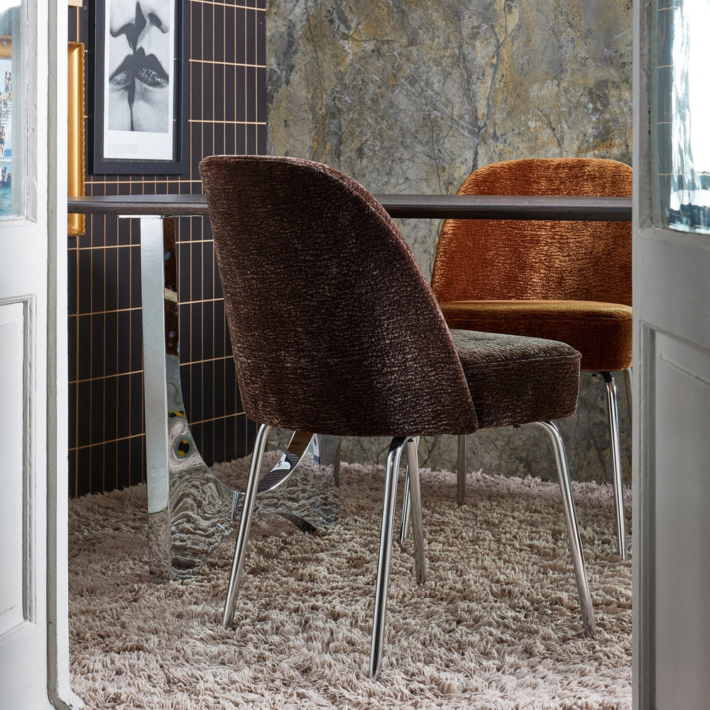 Valgomojo kėdė VOGUE, 3D audinys, tamsiai ruda, Kompaktiška | www.namuideja.lt | kėdės, valgomojo kėdė