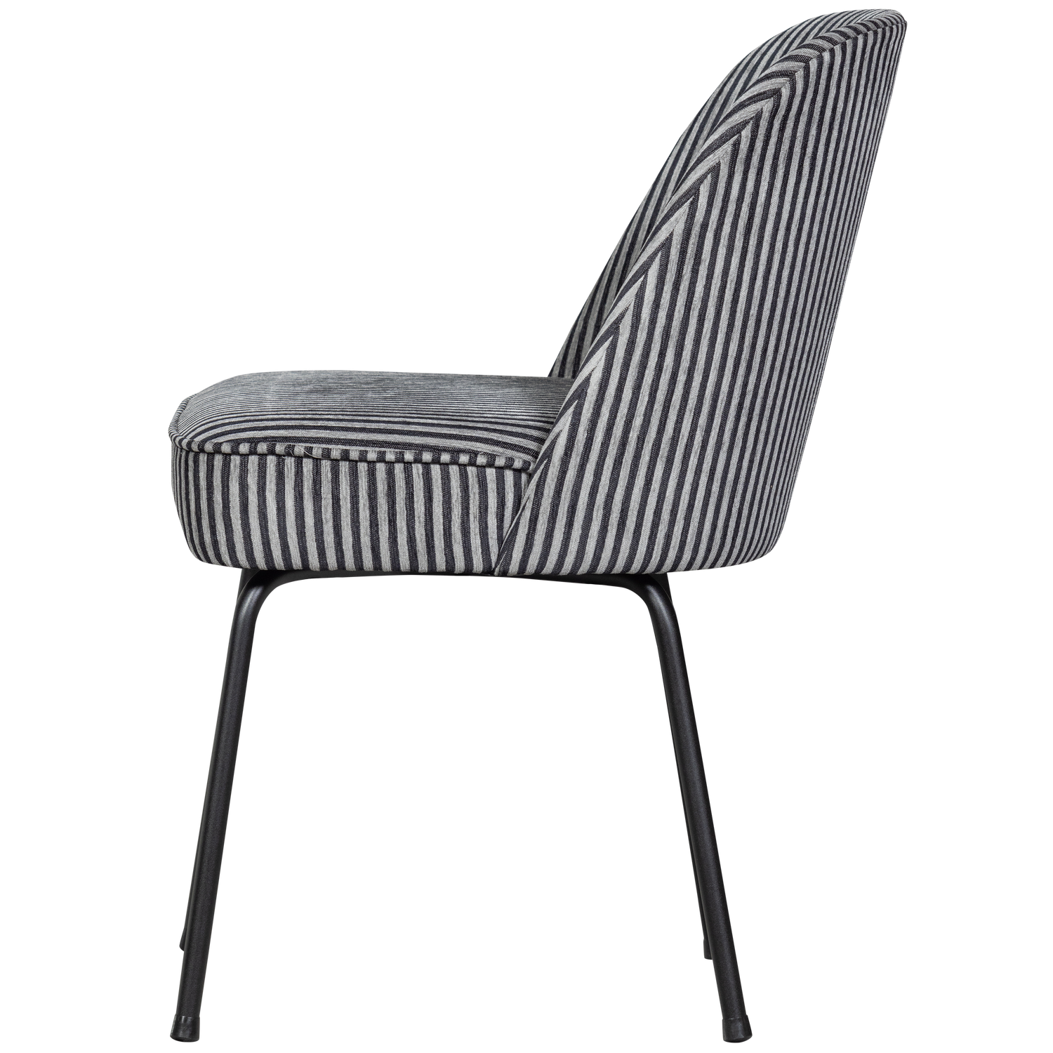 Valgomojo kėdė VOGUE STRIPE, juodai pilka