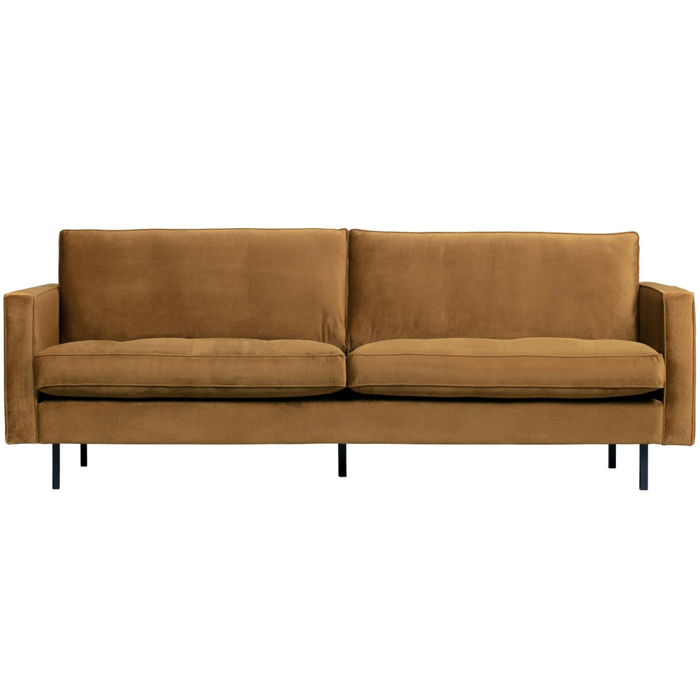 Classic sofa RODEO, 2.5-seater, velvet, honey color