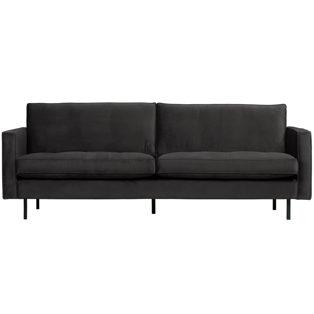 Classic sofa RODEO, 2.5-seater, velvet, anthracite