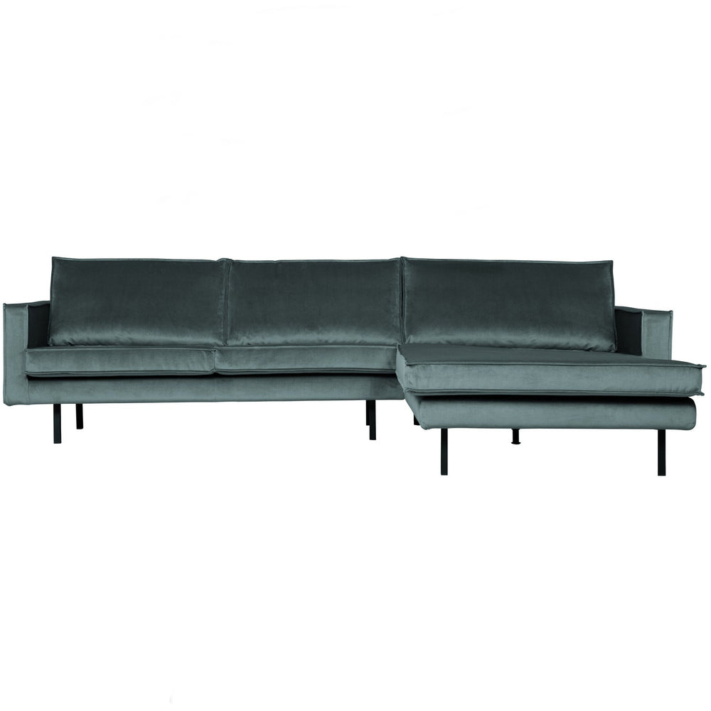 Corner sofa RODEO, right, velvet, Teal