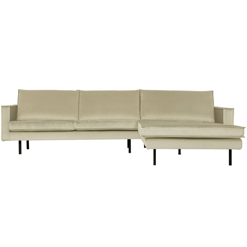 Corner sofa RODEO, right, velvet, pistachio