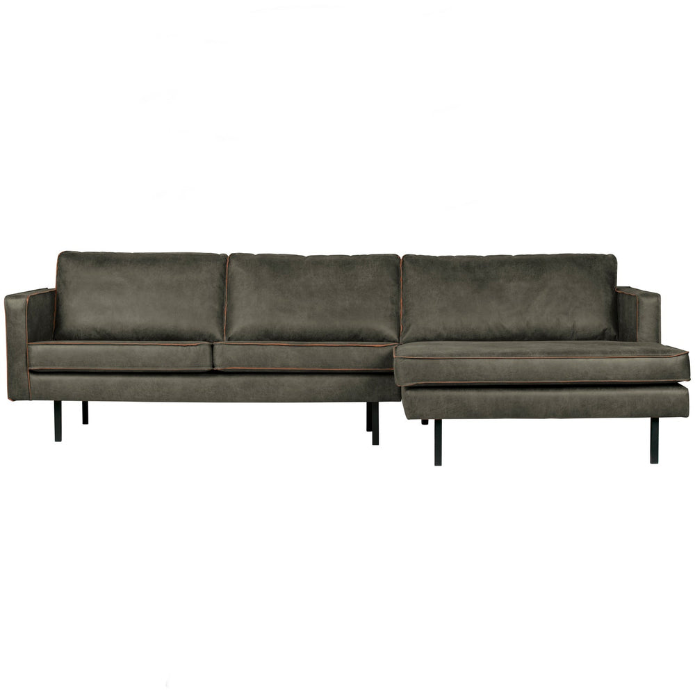 Corner sofa RODEO, right, eco-leather, khaki