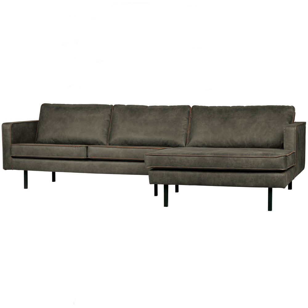 Corner sofa RODEO, right, eco-leather, khaki