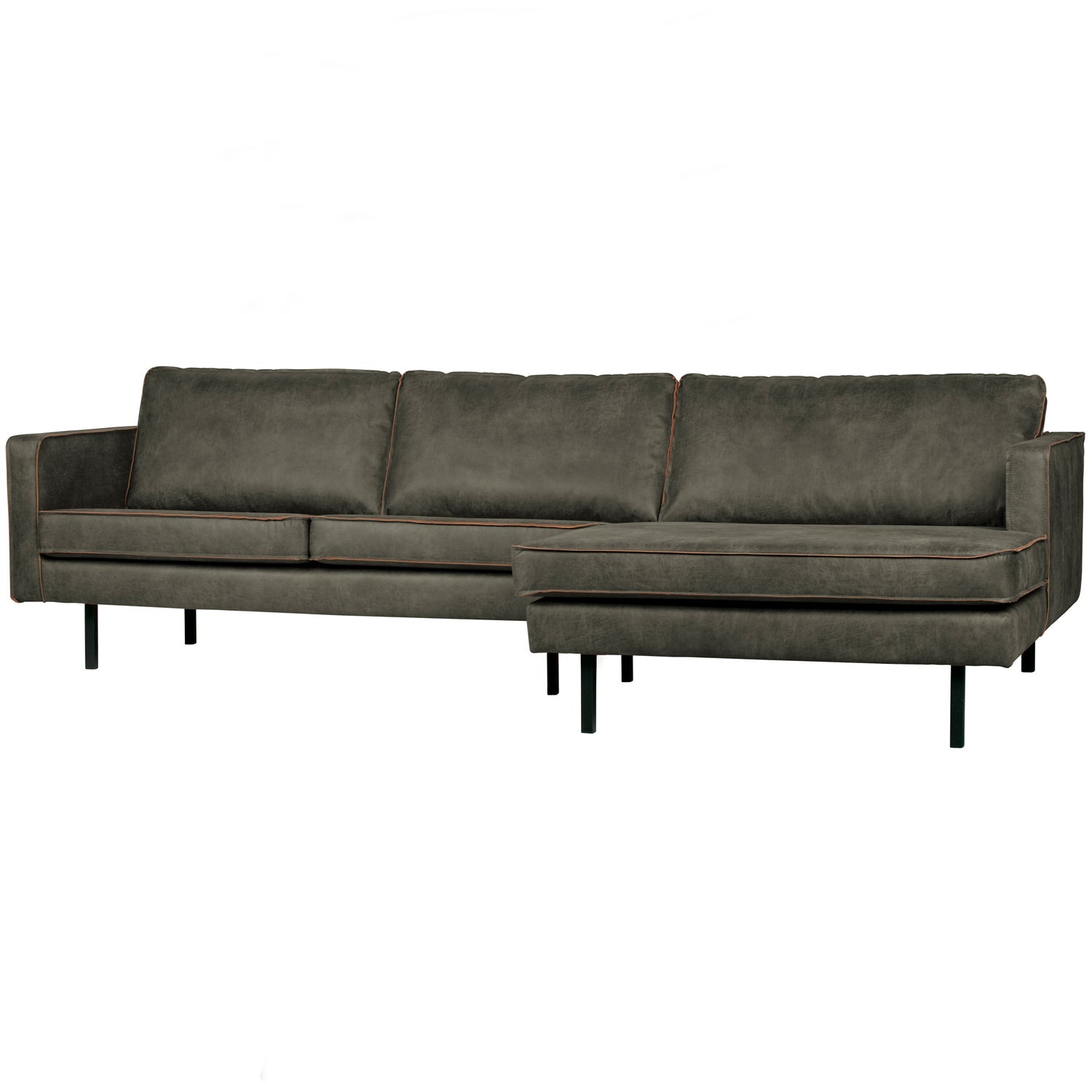 Corner sofa RODEO, right, eco-leather, khaki