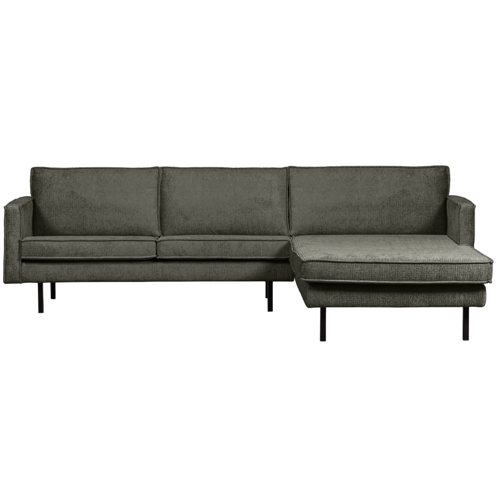 Corner sofa RODEO, right-hand, velvet, Frost