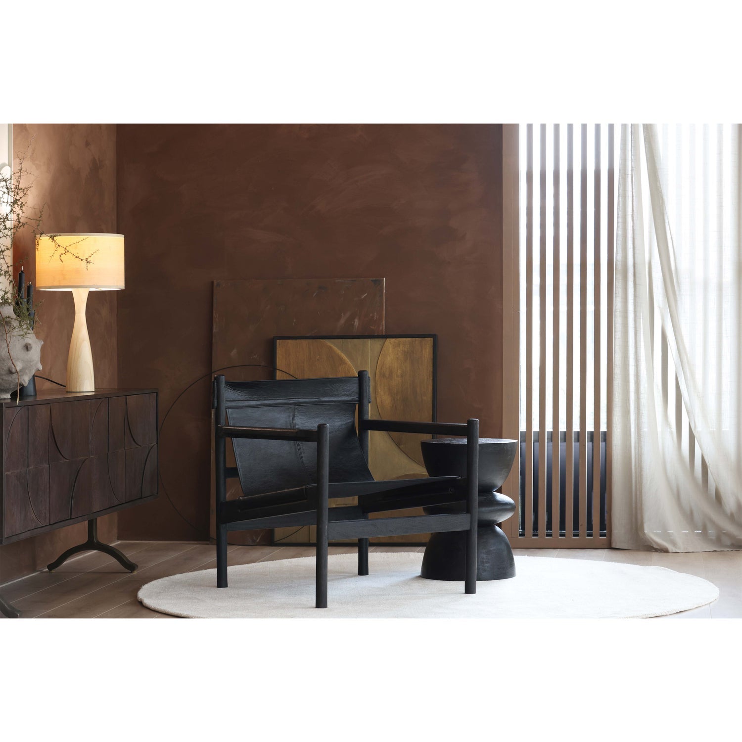 Komoda Draw, riešutmedžio spalva