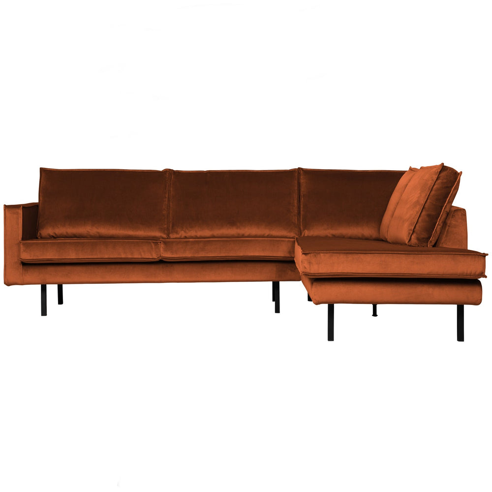 Kampinė sofa RODEO, veliūras, rūdžių ruda