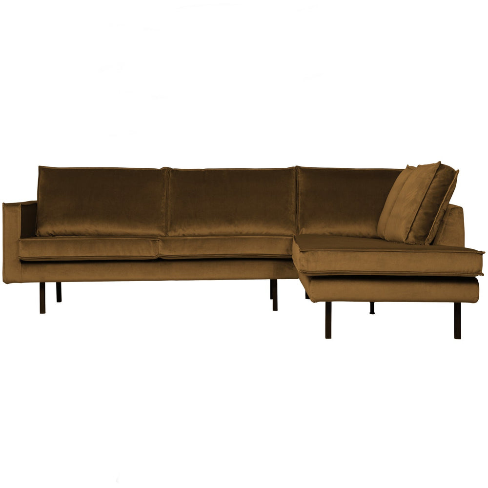 Kampinė sofa RODEO, veliūras, medaus