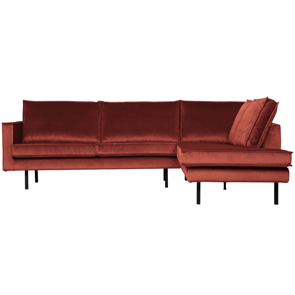 Kampinė sofa RODEO, dešinė, Chestnut veliūras